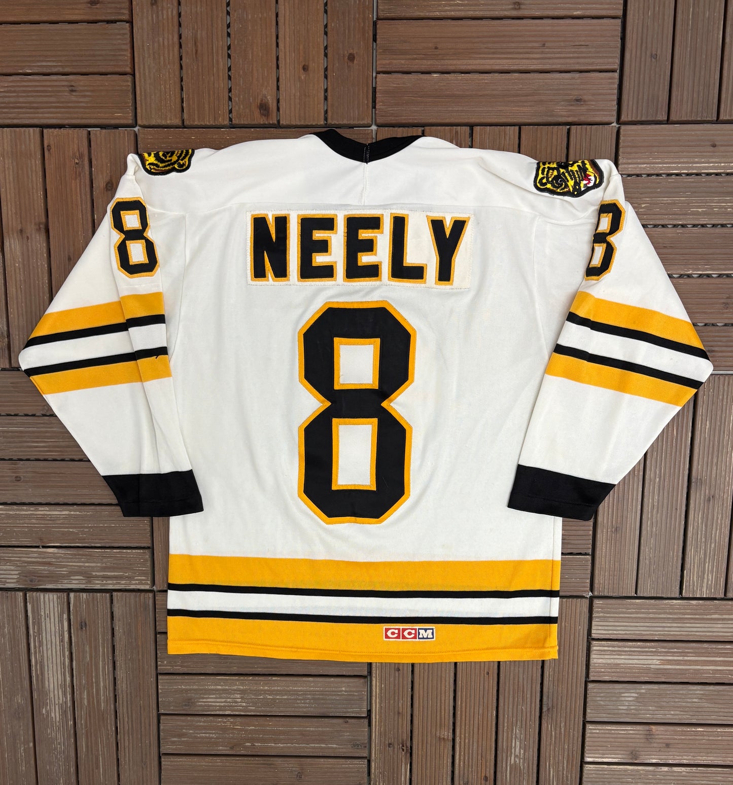 Boston Bruins Cam Neely Hockey Jersey | Size Medium | Vintage 1990s NHL Hockey CCM White Jersey |