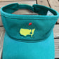 The Masters Embroidered Visor Hat | Strap Back | Vintage 2000s Golf Green Cap |