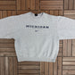 Michigan Wolverines Football Nike Graphic Crewneck | Size Large | Vintage 1990s College Grey Crewneck |