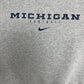 Michigan Wolverines Football Nike Graphic Crewneck | Size Large | Vintage 1990s College Grey Crewneck |