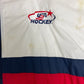 USA Hockey Embroidered Graphic Windbreaker | Size X-Large | Vintage 1990s Hockey White Windbreaker Jacket |