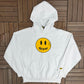 Drew House Mascot Graphic Hoodie | Size Large | Designer Branded White Sweater |