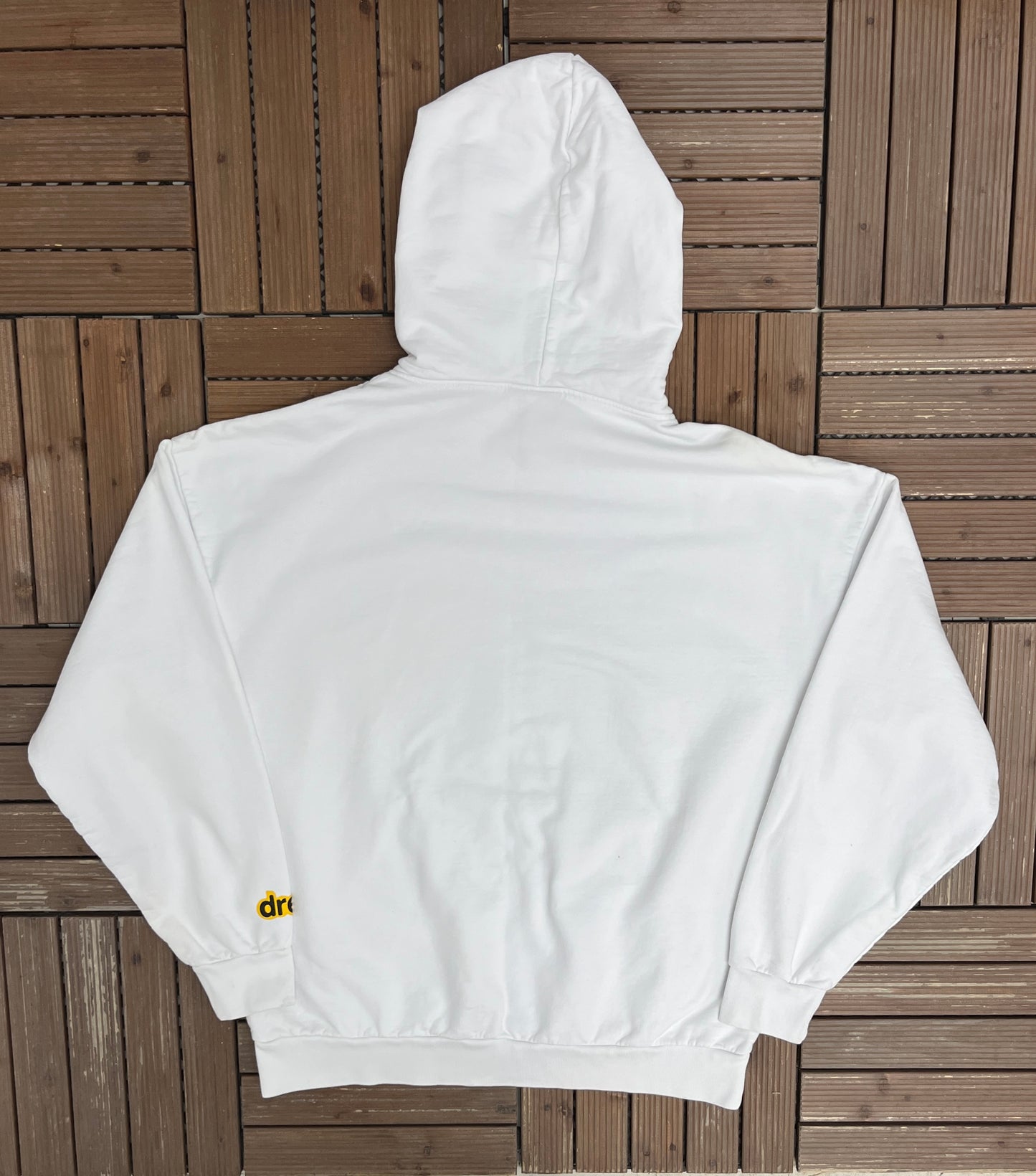 Drew House Mascot Graphic Hoodie | Size Large | Designer Branded White Sweater |