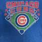 Chicago Cubs Graphic Tee | Size Large | Vintage 1980s MLB Baseball Blue T-Shirt |