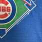 Chicago Cubs Graphic Tee | Size Large | Vintage 1980s MLB Baseball Blue T-Shirt |