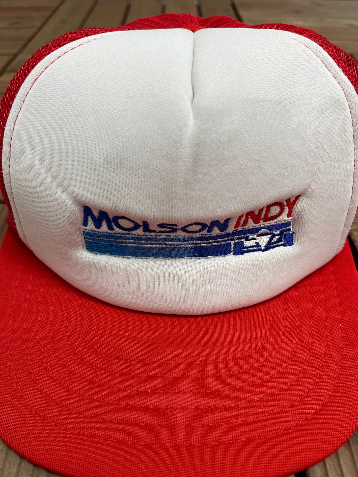 Molson Indy Grand Prix of Toronto Graphic Hat | Snap Back | Vintage 1980s Racing White Cap |