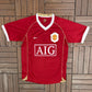 Manchester United 2006-2007 Home Kit | Size Large | Vintage 2000s EPL Soccer Red Jersey |