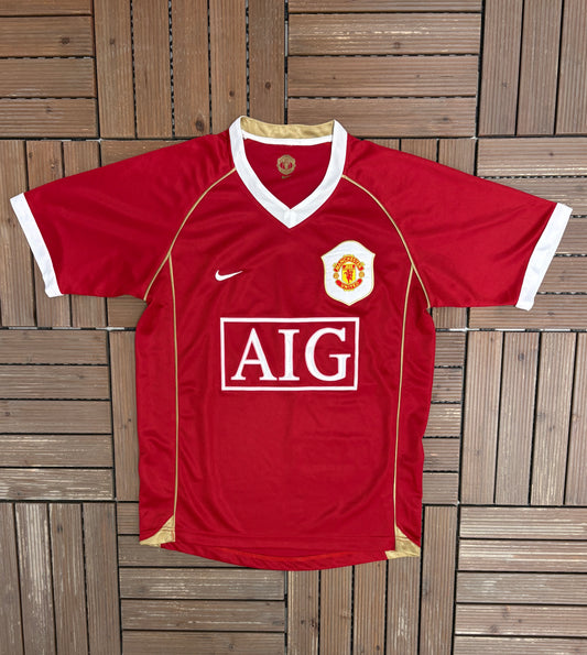 Manchester United 2006-2007 Home Kit | Size Large | Vintage 2000s EPL Soccer Red Jersey |