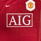 Manchester United 2006-2007 Home Kit | Size Large | Vintage 2000s EPL Soccer Red Jersey |