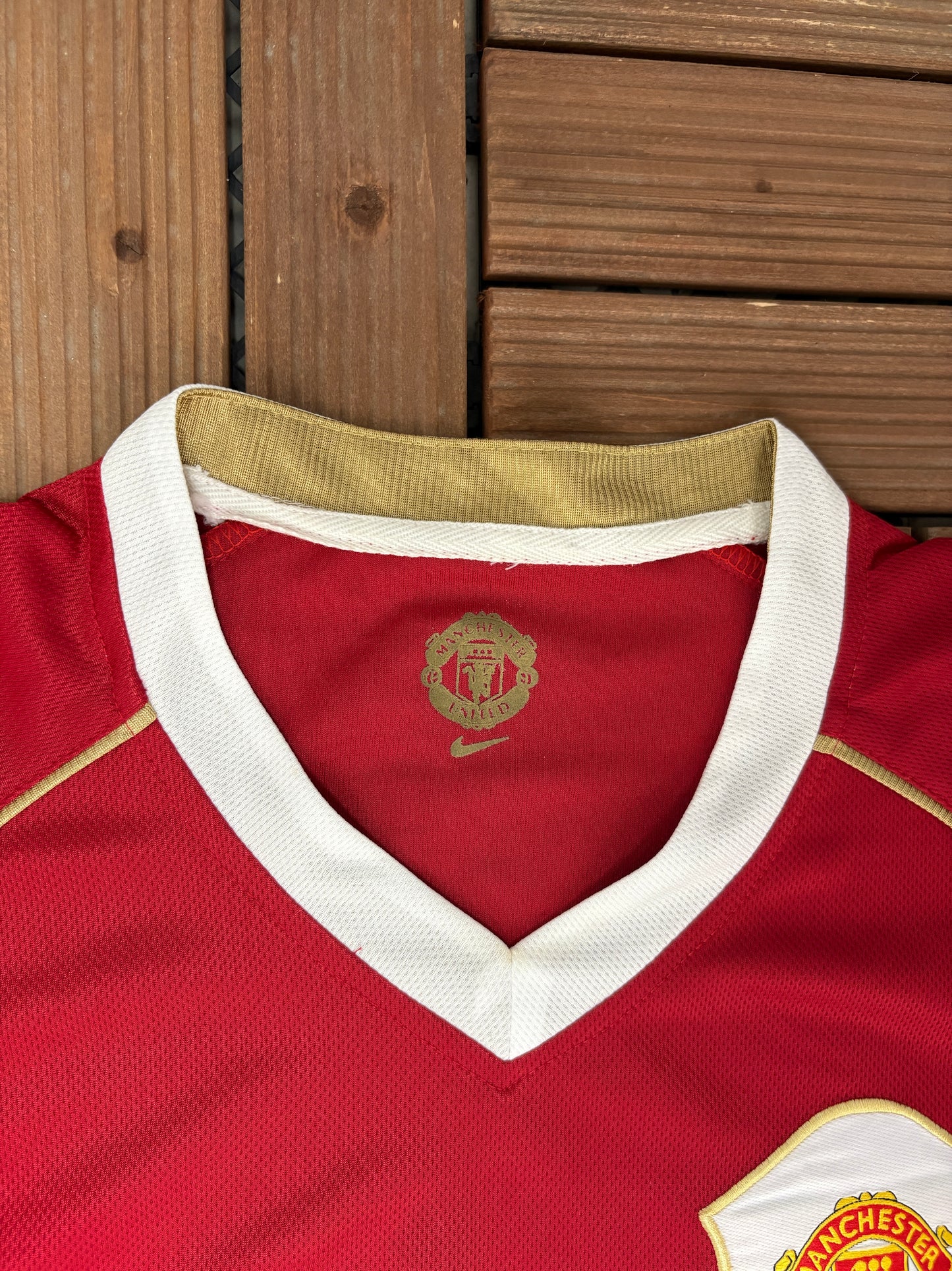 Manchester United 2006-2007 Home Kit | Size Large | Vintage 2000s EPL Soccer Red Jersey |