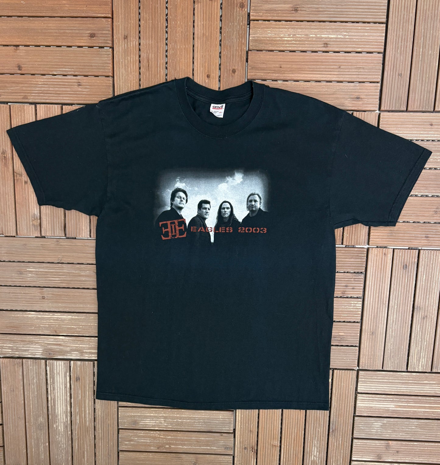 Eagles Farewell Tour 2003 Graphic Tee | Size X-Large | Vintage 2000s Rock Band Black T-Shirt |