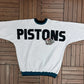 Detroit Pistons Wingspan Graphic Crewneck | Size XX-Large | Vintage 1990s NBA Basketball Grey Sweater |