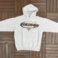 Minnesota Vikings Graphic Hoodie | Size Large | Vintage 2000s NFL Football Grey Sweatshirt |