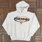 Minnesota Vikings Graphic Hoodie | Size Large | Vintage 2000s NFL Football Grey Sweatshirt |