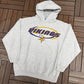 Minnesota Vikings Graphic Hoodie | Size Large | Vintage 2000s NFL Football Grey Sweatshirt |