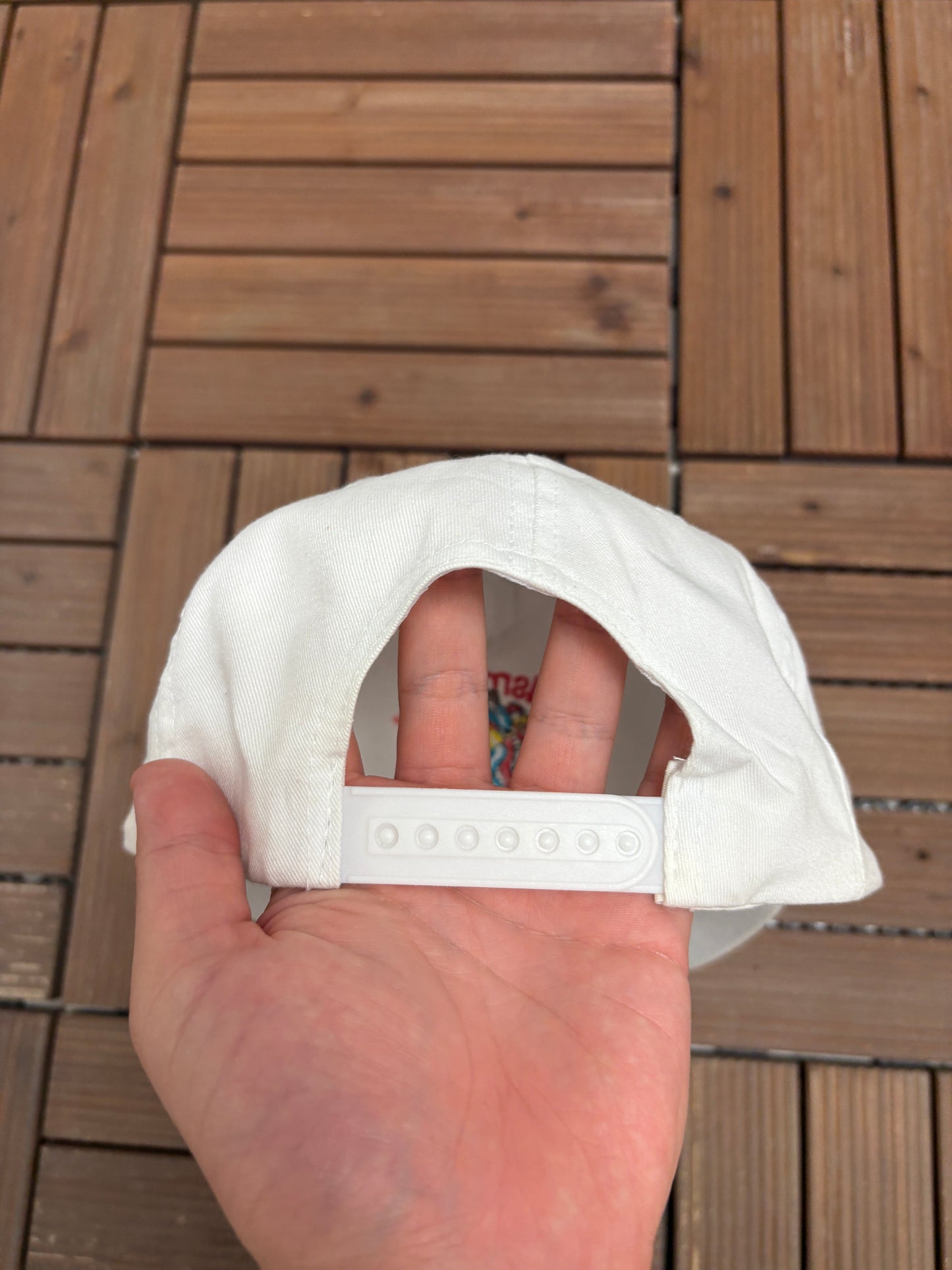 Oldsmobile Scramble Golf Graphic Hat | Snap Back | Vintage 1990s Golf White Cap |