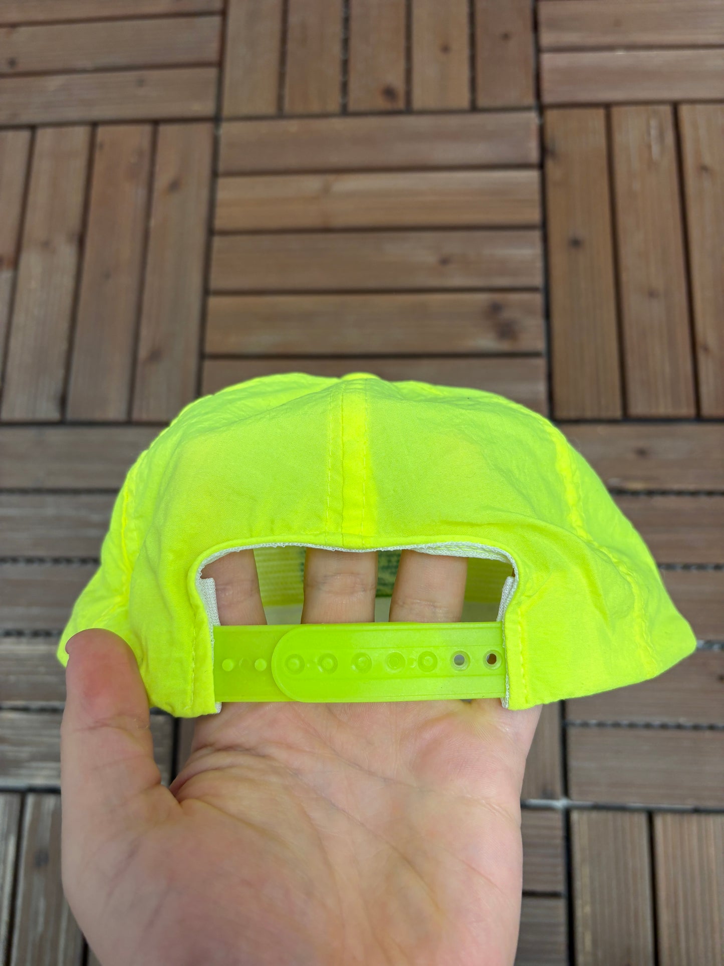 Canada Dry Lemon Ginger Ale Graphic Hat | Snap Back | Vintage 1990s Promotional Neon Cap |