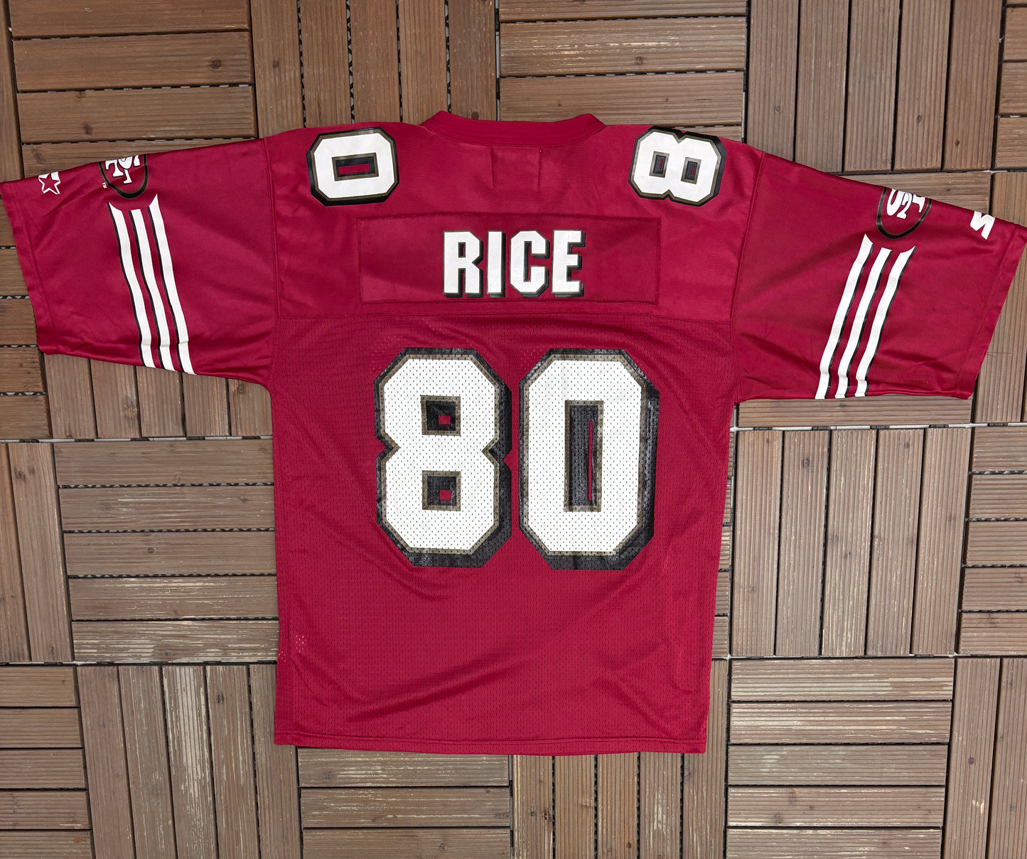 San Francisco 49ers Jerry Rice Football Jersey | Size Large | Vintage 1990s NFL Football Red Jersey |