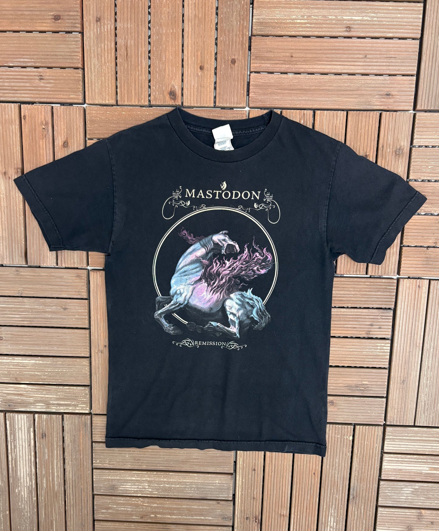 Mastodon Remission Graphic Tee | Size Small | Vintage 2000s Metal Black T-Shirt |