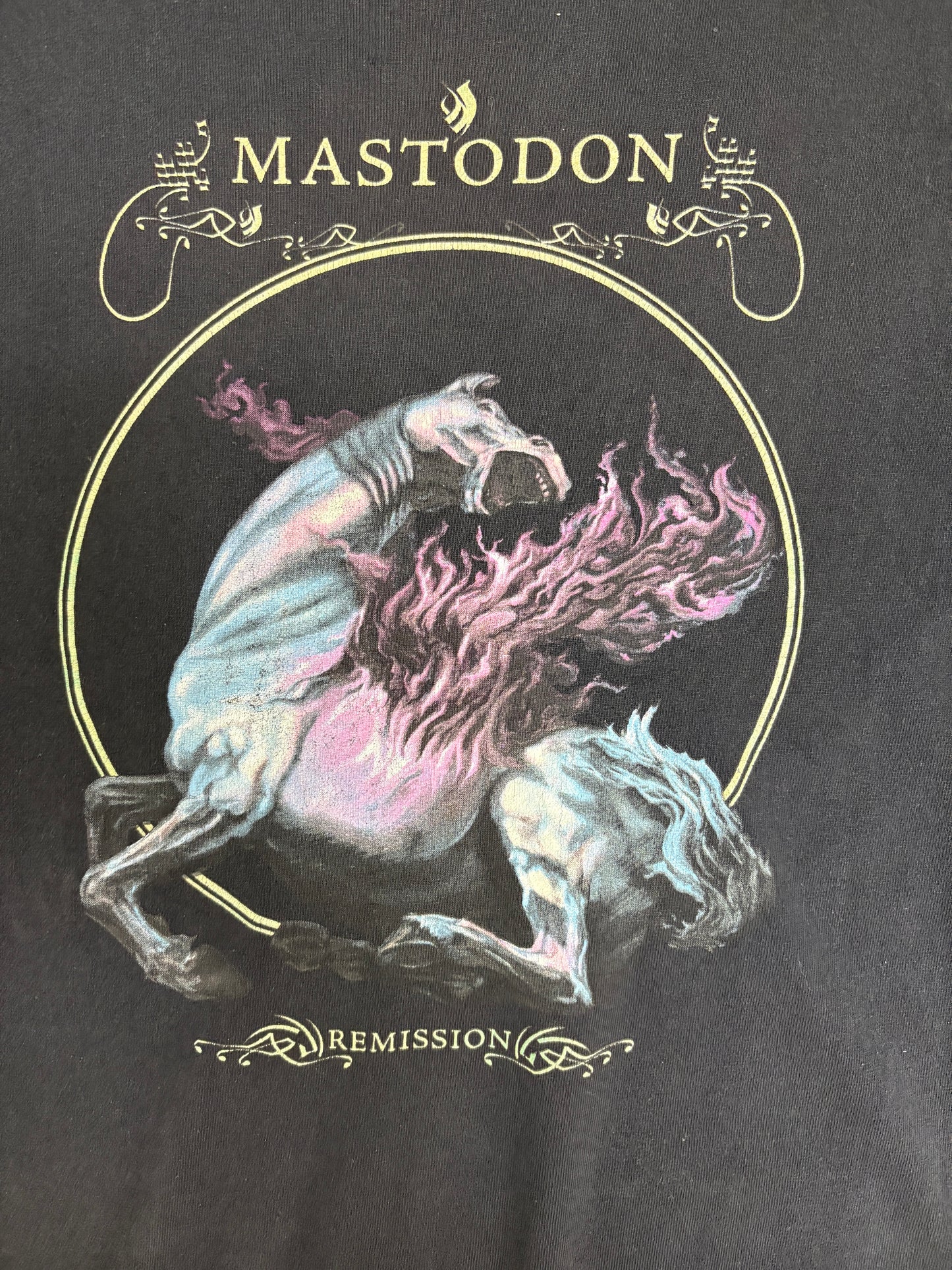 Mastodon Remission Graphic Tee | Size Small | Vintage 2000s Metal Black T-Shirt |