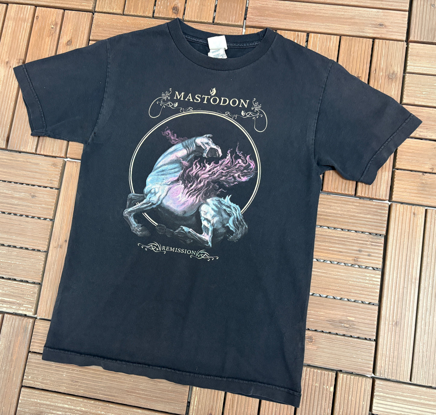 Mastodon Remission Graphic Tee | Size Small | Vintage 2000s Metal Black T-Shirt |