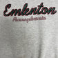 Emlenton, Pennsylvania Graphic Crewneck | Size Large | Vintage 1990s Tourist Promotional Grey Sweater |