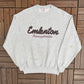 Emlenton, Pennsylvania Graphic Crewneck | Size Large | Vintage 1990s Tourist Promotional Grey Sweater |