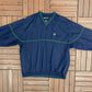 Eddie Bauer Golf Graphic Windbreaker | Size Medium | Vintage 1990s Golf Blue Windbreaker |