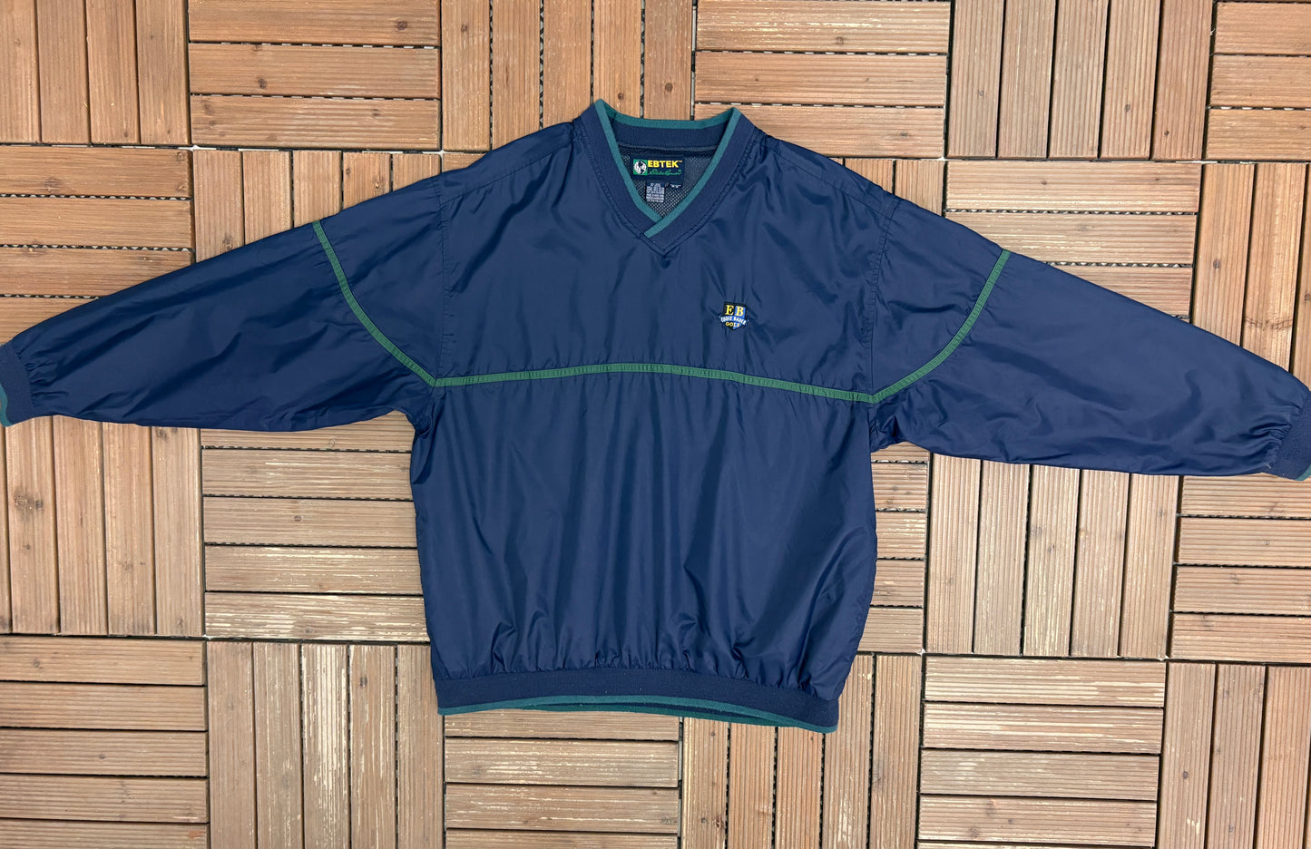 Eddie Bauer Golf Graphic Windbreaker | Size Medium | Vintage 1990s Golf Blue Windbreaker |