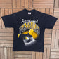 Pittsburgh Penguins Graphic Tee | Size Medium | Vintage 1990s NHL Hockey Black T-Shirt |