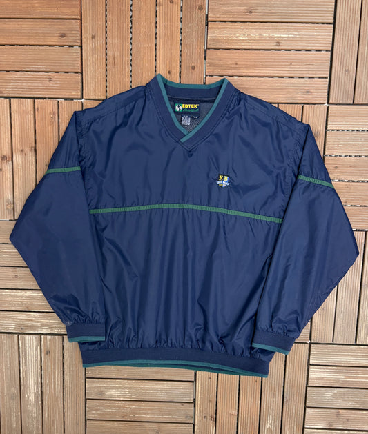 Eddie Bauer Golf Graphic Windbreaker | Size Medium | Vintage 1990s Golf Blue Windbreaker |