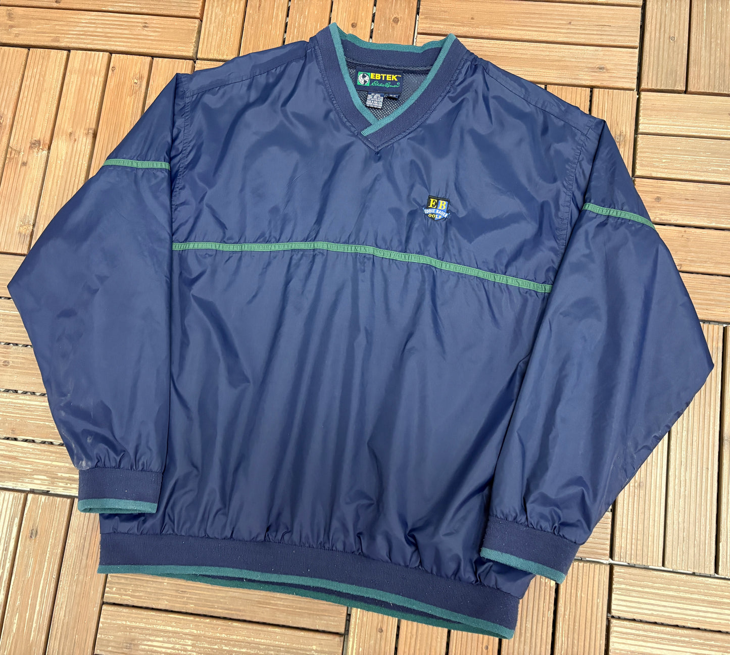 Eddie Bauer Golf Graphic Windbreaker | Size Medium | Vintage 1990s Golf Blue Windbreaker |