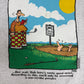 In The Bleachers Golf Graphic Tee | Size Large | Vintage 1990s Promotional Funny Grey T-Shirt |