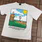 In The Bleachers Golf Graphic Tee | Size Large | Vintage 1990s Promotional Funny Grey T-Shirt |