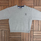 Team Dodge Embroidered Graphic Crewneck | Size Large | Vintage 1990s Promotional Grey Sweater |