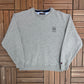 Team Dodge Embroidered Graphic Crewneck | Size Large | Vintage 1990s Promotional Grey Sweater |