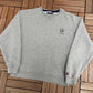 Team Dodge Embroidered Graphic Crewneck | Size Large | Vintage 1990s Promotional Grey Sweater |