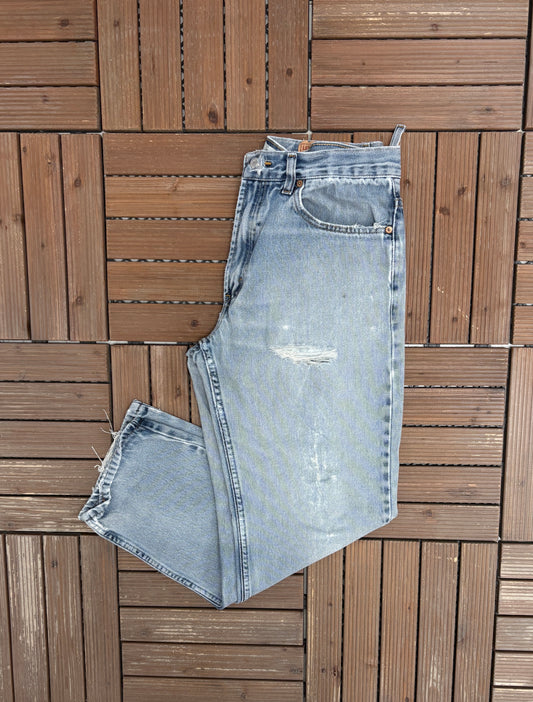 Levi Strauss & Co 550 Relaxed Fit Blue Denim Jeans | Size 33 x 30 | Vintage 2000s Levi's Light Blue Jeans |