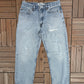 Levi Strauss & Co 550 Relaxed Fit Blue Denim Jeans | Size 33 x 30 | Vintage 2000s Levi's Light Blue Jeans |