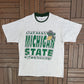 Michigan State Spartans Graphic Tee | Size X-Large | Vintage 1990s College Layered Grey T-Shirt |