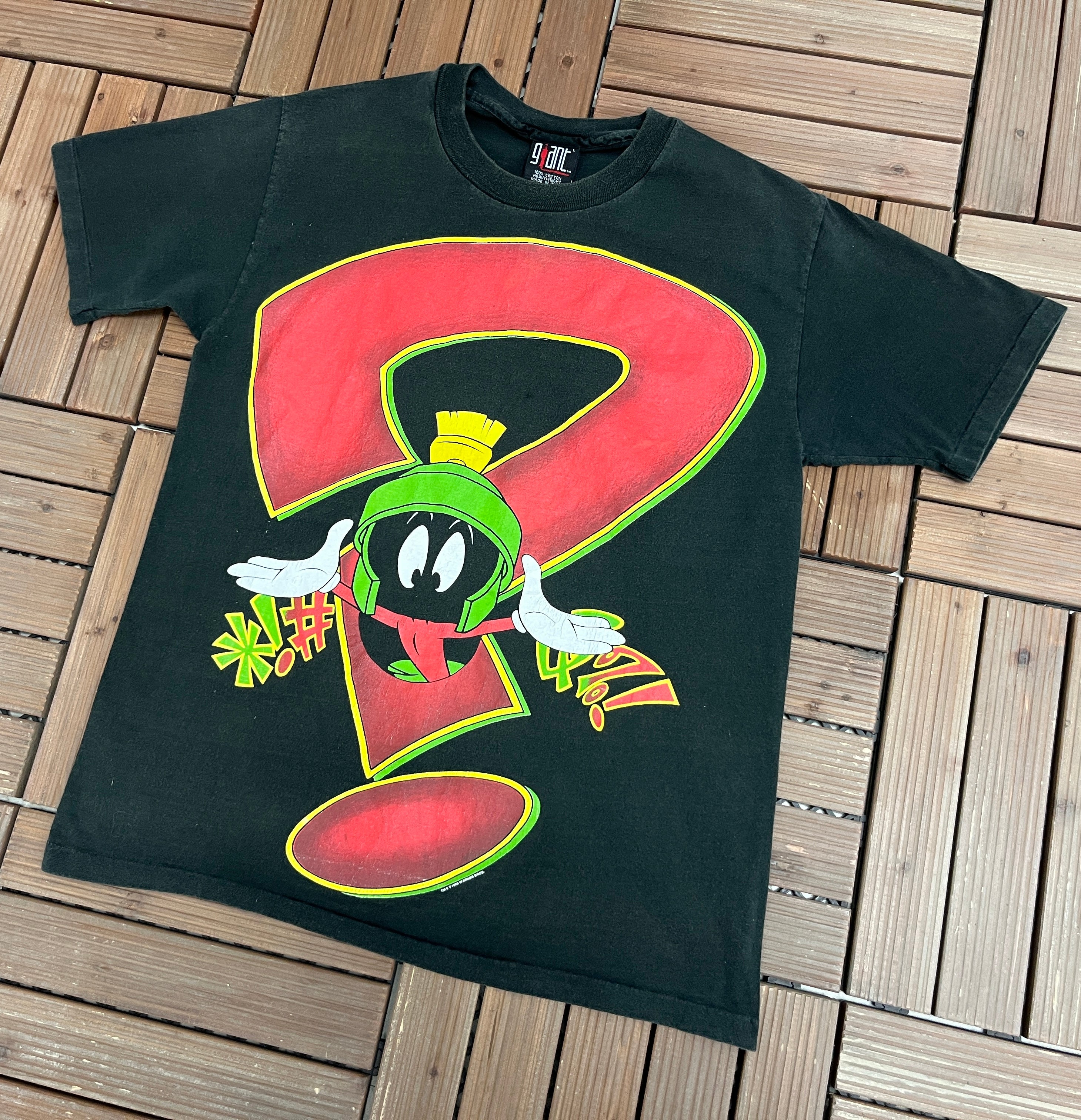 Marvin The Martian Big Question Mark Graphic Tee | Size Large | Vintag –  Treat Yo Self Vintage Clothing