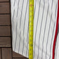 Cleveland Indians Pinstripe Baseball Jersey | Size Medium | Vintage 1990s Starter White Baseball Jersey |