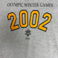 Olympic Winter Games 2002 Graphic Tee | Size X-Large | Vintage 2000s Promotional Grey T-Shirt |