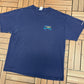Late Night With Conan O'Brien Graphic Tee | Size X-Large | Vintage 1990s Talk Show Blue T-Shirt |