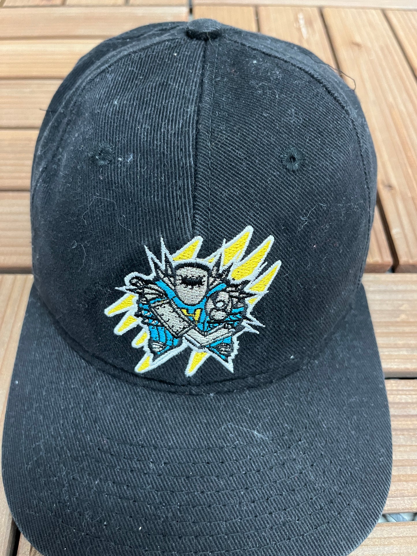 Affiliate Hockey Team Graphic Hat | Metal Clasp | Vintage 1990s Minor Hockey Blue Cap |