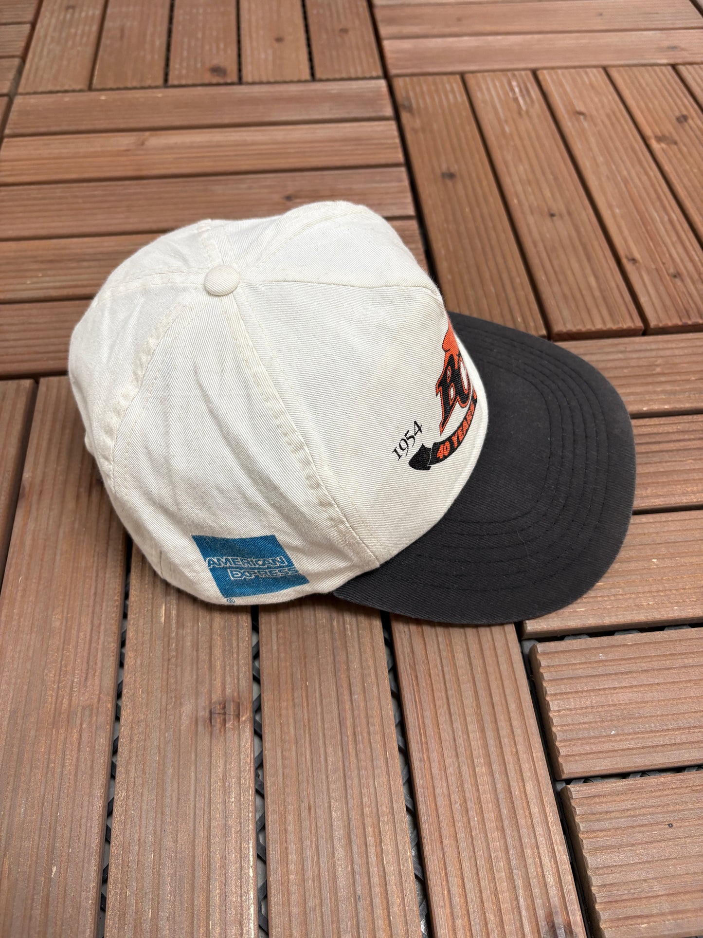 BC Lions 40 Years of Pride Graphic Hat | Snap Back | Vintage 1990s CFL Football White Cap |