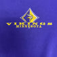 Minnesota Vikings Embroidered Graphic Crewneck | Size Large | Vintage 1990s NFL Football Purple Sweater |