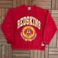 Washington Redskins Graphic Crewneck | Size Large | Vintage 1990s NFL Football Red Sweater |