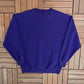 Minnesota Vikings Embroidered Graphic Crewneck | Size Large | Vintage 1990s NFL Football Purple Sweater |