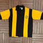 Pittsburgh Steelers Graphic Rugby Shirt | Size Large | Vintage 1990s Football Black Long Sleeve |